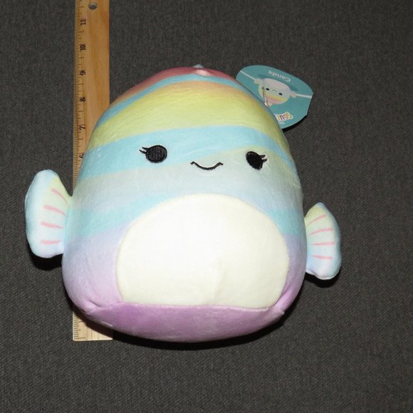 Squishmallows Canda Rainbow Fish 8" Tall, NWT - Picture 5 of 6